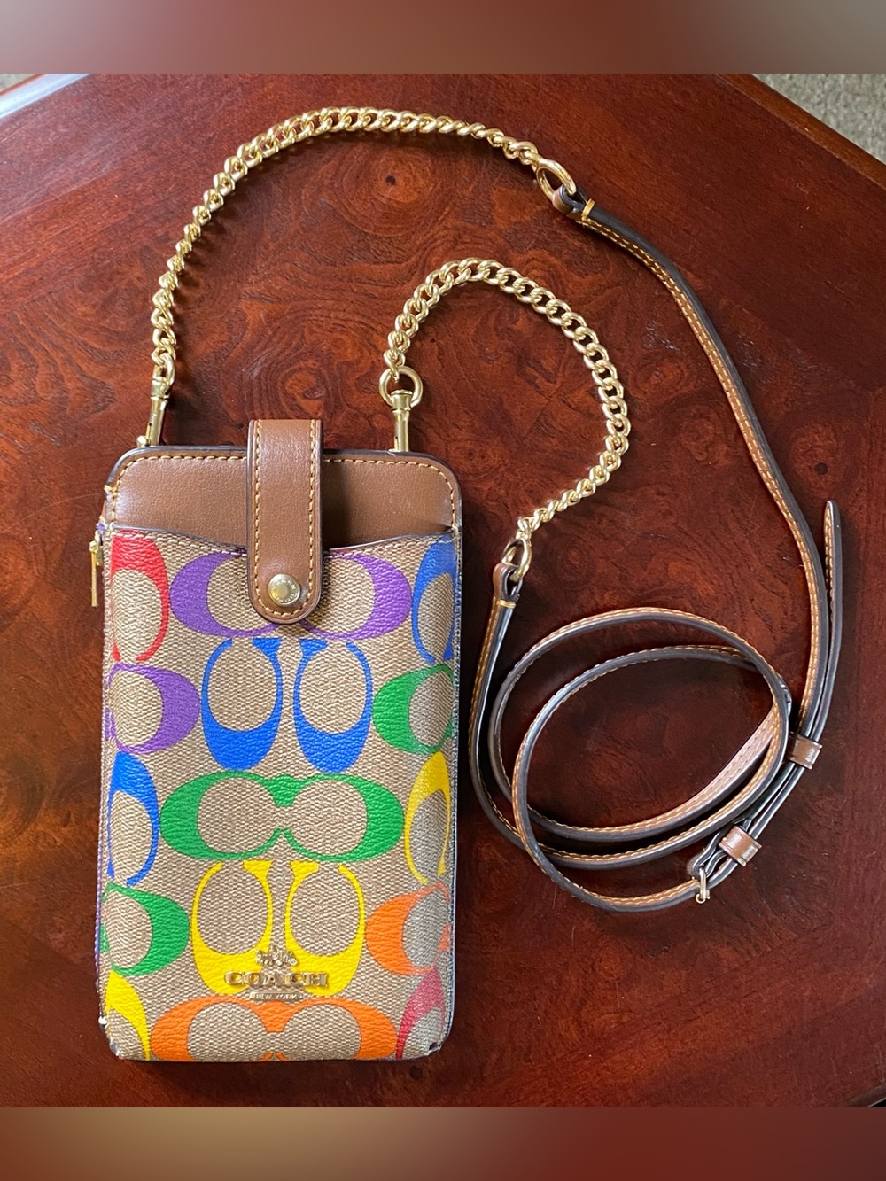 Coach Limited Edition Pride Phone Case Crossbody in Signature 'C' Pattern